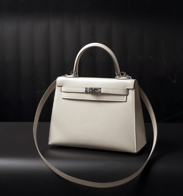 Hermès Kelly 25 10 Craie Epsom PHW - Image 5