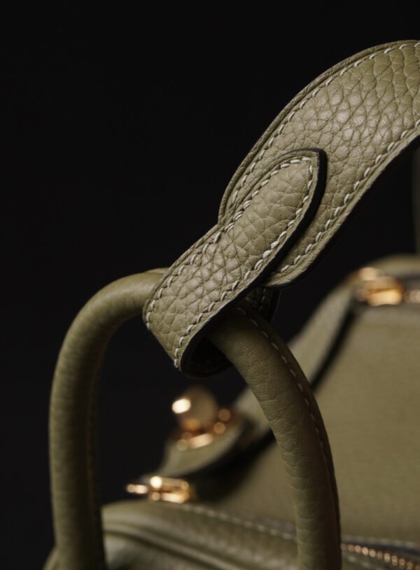 Hermès   Mini Lindy 61 Vert Olive TC GHW - Image 5