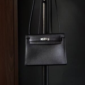 Hermès Kelly Danse 89 Noir Evercolor PHW